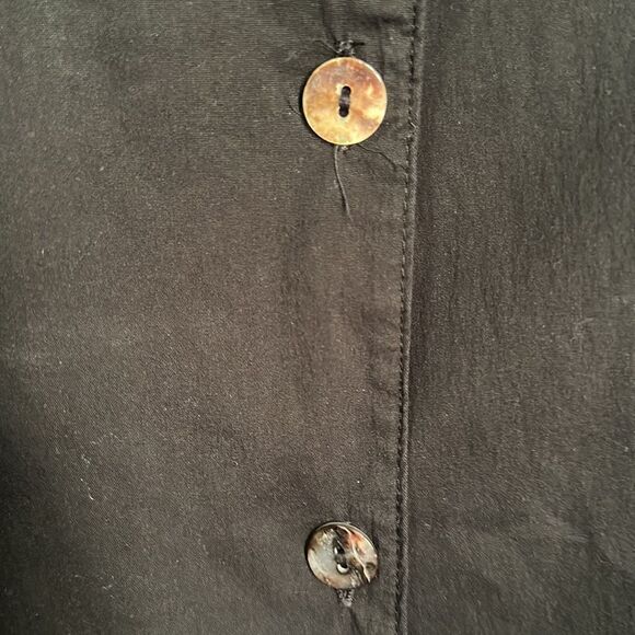 Brynn Walker Black Front Button Tunic Top M - Picture 5 of 8
